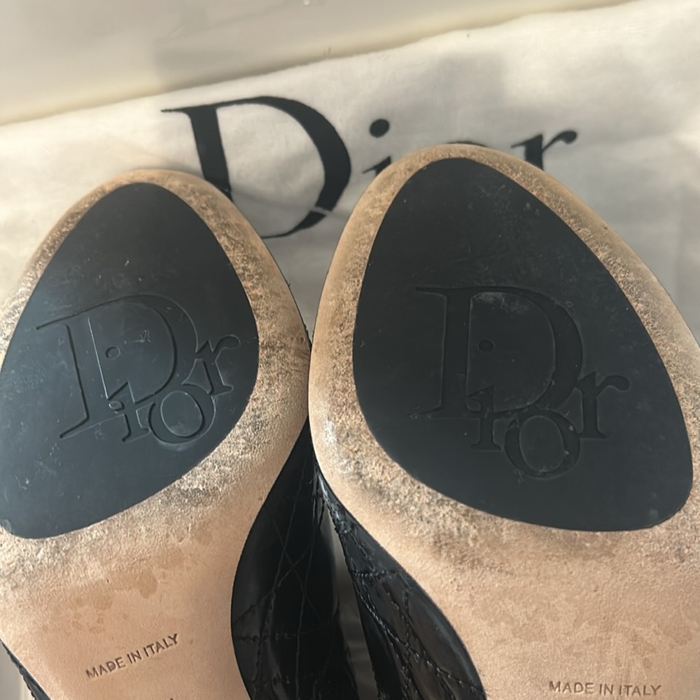 DIOR Black Patent Leather Signature Booties- 8.5 - Picture 5 of 13
